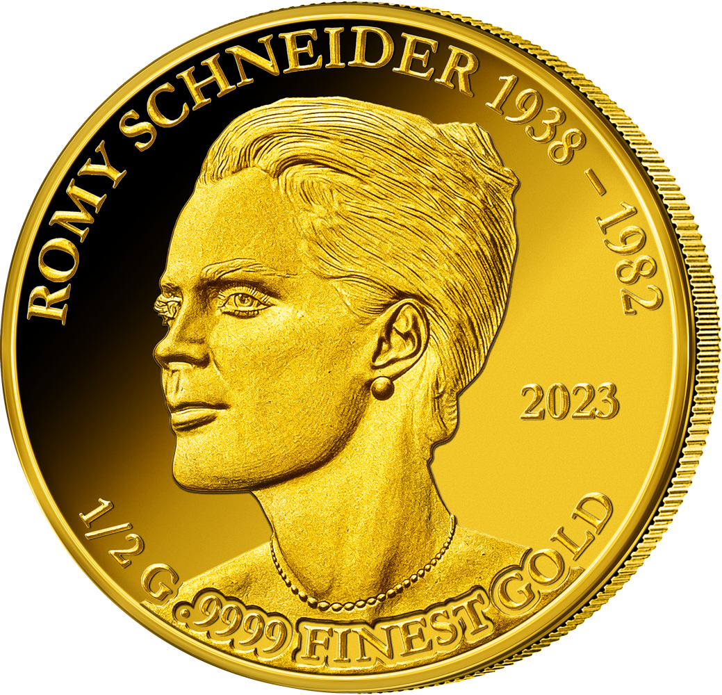 Premium-Goldmünze "85. Geburtstag Romy Schneider"