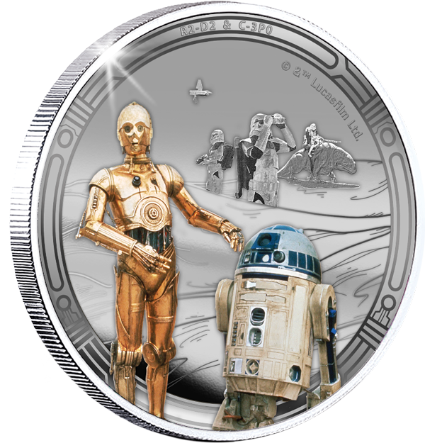 Offizielle Gedenkausgabe "R2-D2™ und C-3PO™" aus edlem Silber