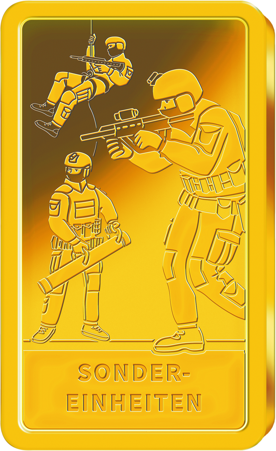 Vorderseite des Gedenkbarrens