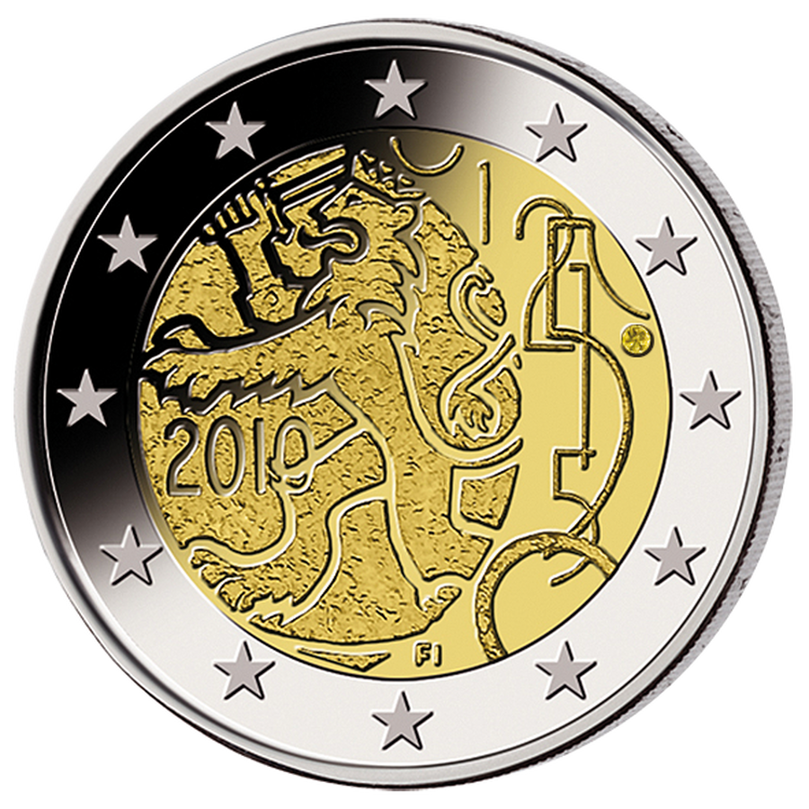 Die Vorderseite der 2-Euro-Münze