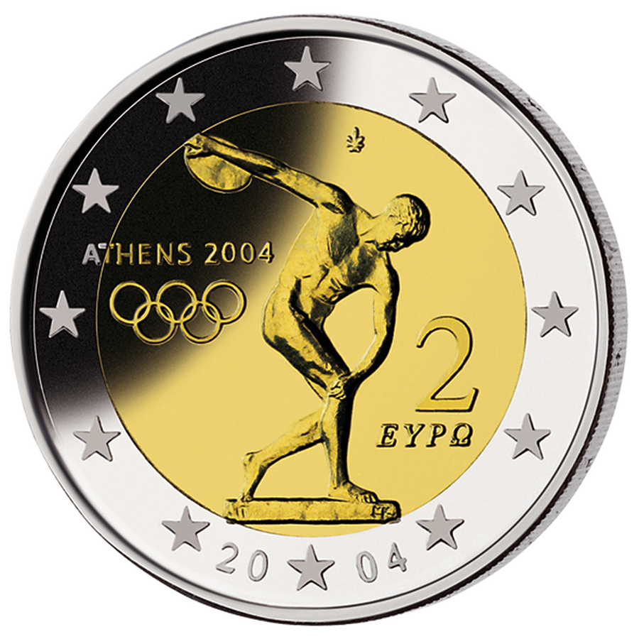 Die Vorderseite der 2-Euro-Münze