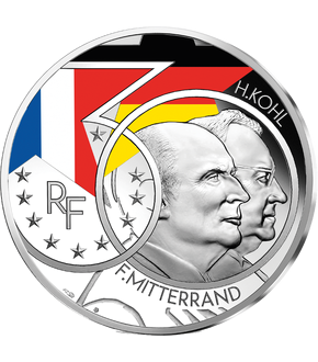 Monnaies argent & or «Mitterrand/Kohl - Grandes dates de l'humanité» France 2020