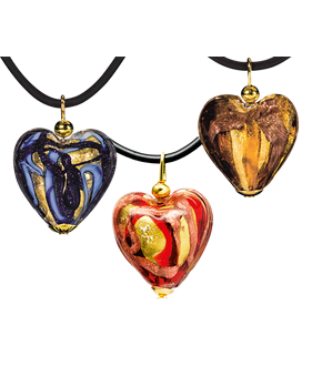 Les pendentifs petit coeur Murano