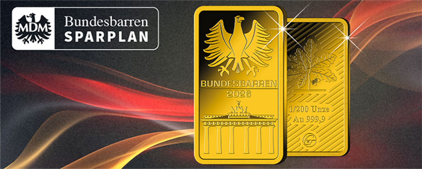 Gold-Sparplan 2026: Bundesbarren monatlich sichern – Flexibel, steuerfrei und ideal zum Vermögensaufbau