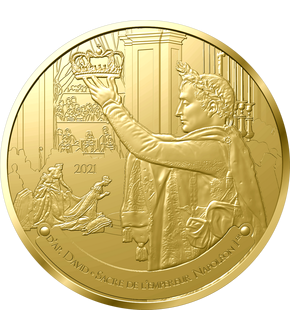 Monnaie officielle de 1/4 Euro «Louvre - Sacre de Napoléon par David» 2021 