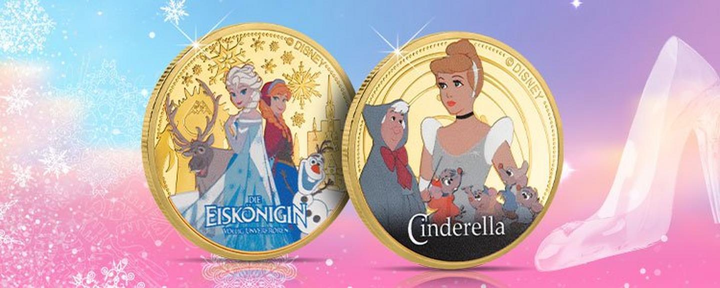 Magischer Prinzessinnenzauber - Goldmünze - Die Eiskönigin - Cinderella