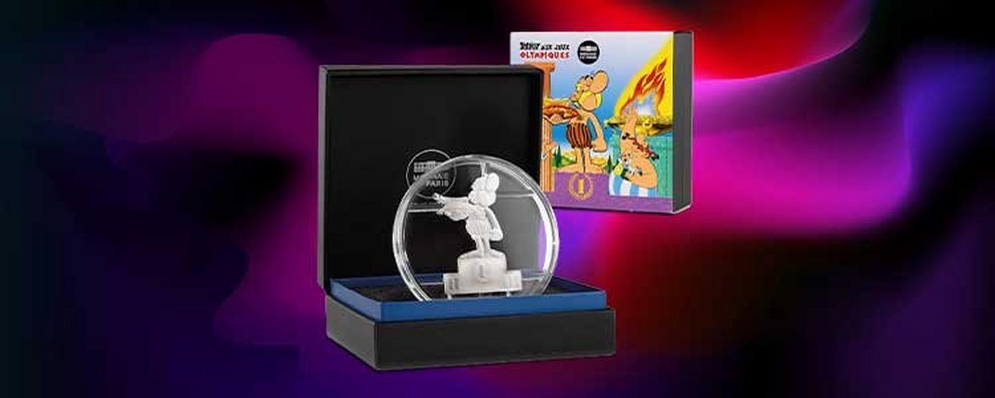 Deal der Woche - Ein echtes Sammlerstück zum Vorteilspreis - Silbermünze Asterix bei den Olympischen Spielen Vorderseite