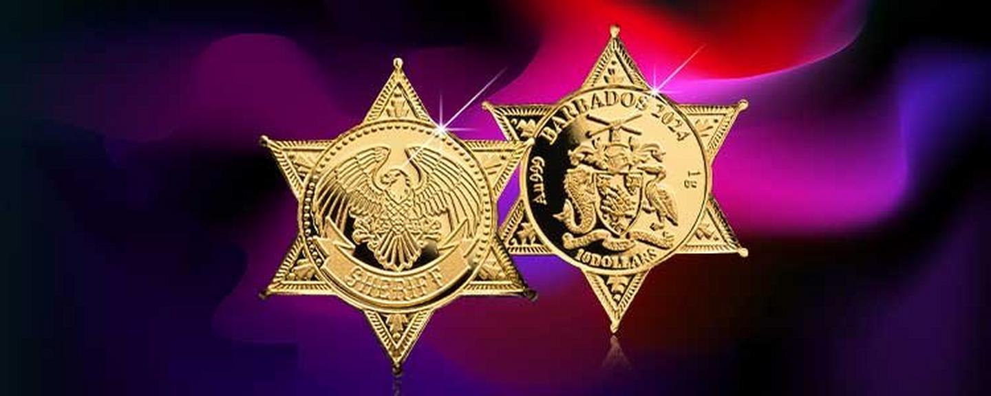 Deal der Woche - Ein echtes Sammlerstück zum Vorteilspreis! - Goldmünze Sheriff Stern