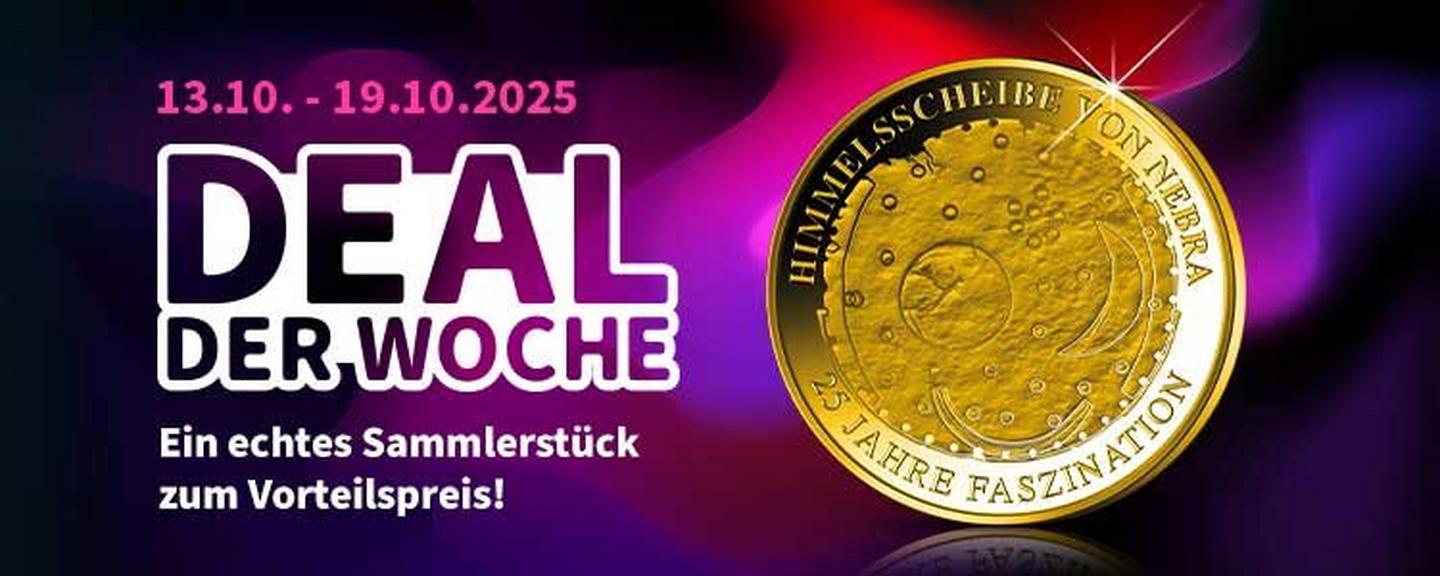 25 Jahre Faszination: Die Gedenkprägung zu Ehren der Himmelsscheibe von Nebra aus reinstem Gold