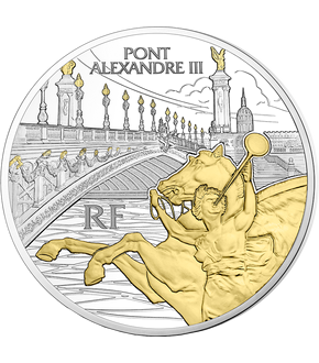 La monnaie 50 Euros 5 onces Argent Pont Alexandre III - Trésors de Paris 2018