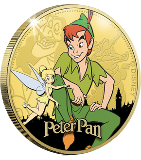 La frappe dorée à l'or pur Classiques Disney «Peter Pan» 