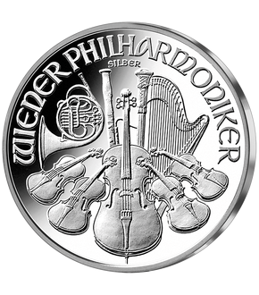 1 Unze "Silber Philharmoniker" aus Österreich - gemischte Jahrgänge