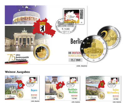 2-Euro-Numisbriefe 75 Jahre Bundesrepublik Deutschland
