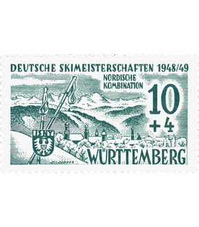 Die Sportbriefmarken der französischen Besatzungszone – Württemberg - Deutsche Skimeisterschaften 1948/49