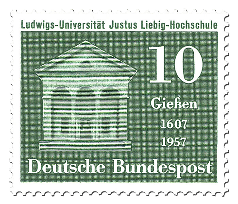 Briefmarke 350 Jahre Ludwigs-Universität bzw. Justus von Liebig-Hochschule, Michel-Nr. 258, postfrisch