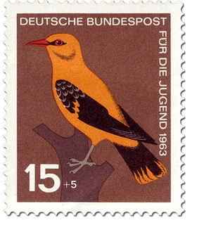Jugendbriefmarken Jahrgang 1963 - Einheimische Vögel