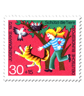 Jugendbriefmarken Jahrgang 1972 - Tierschutz
