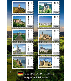 Briefmarkenbogen "Burgen und Schlösser"