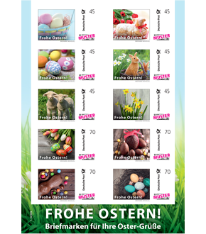 Briefmarkenbogen Ostern