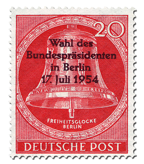 Briefmarke Berlin Wahl des Bundespräsidenten 1954, postfrisch