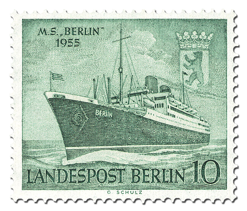 Briefmarken Berlin Stapellauf der MS Berlin, postfrisch
