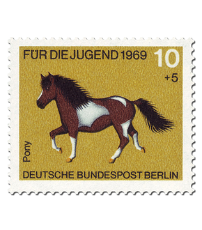 Jugendbriefmarken Berlin Jahrgang 1969 "Pferde", Mi.-Nr. 326-329