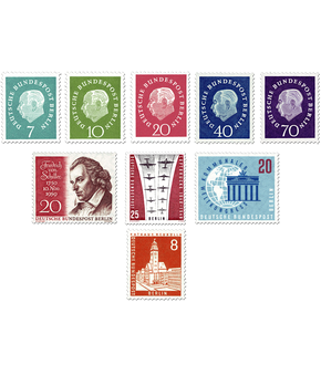 Briefmarken-Jahrgangssatz Berlin 1959, postfrisch