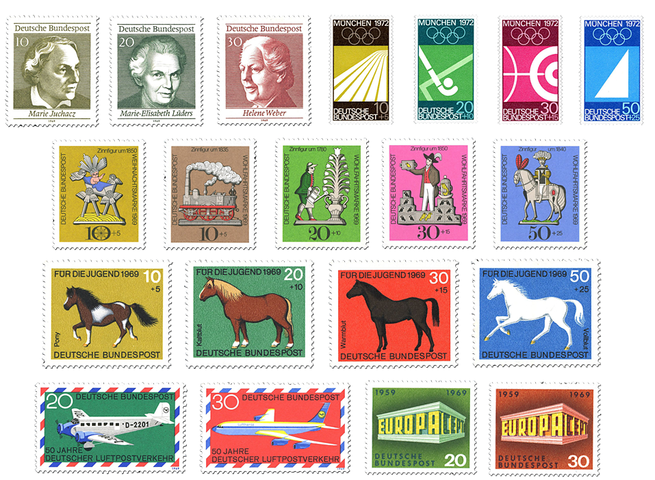 Briefmarken Jahrgangssatz Deutschland 1969