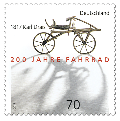 200 jahre fahrrad briefmarke