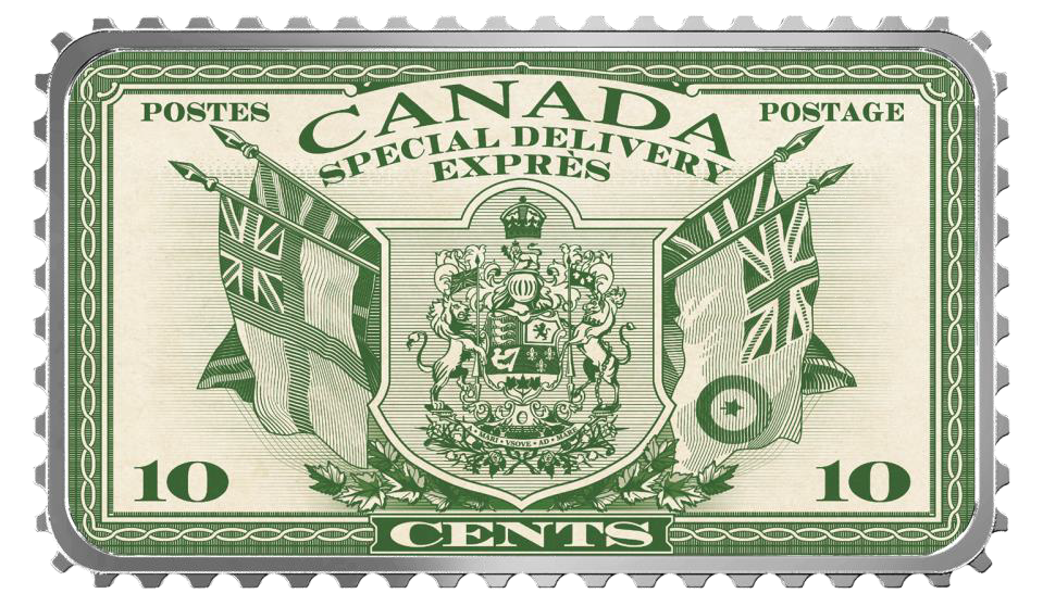 Kanadische Briefmarken-Legende in Feinsilber