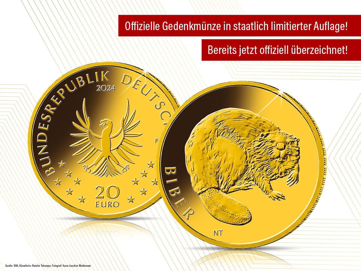 Die offizielle deutsche 20-Euro-Goldmünze 2024 