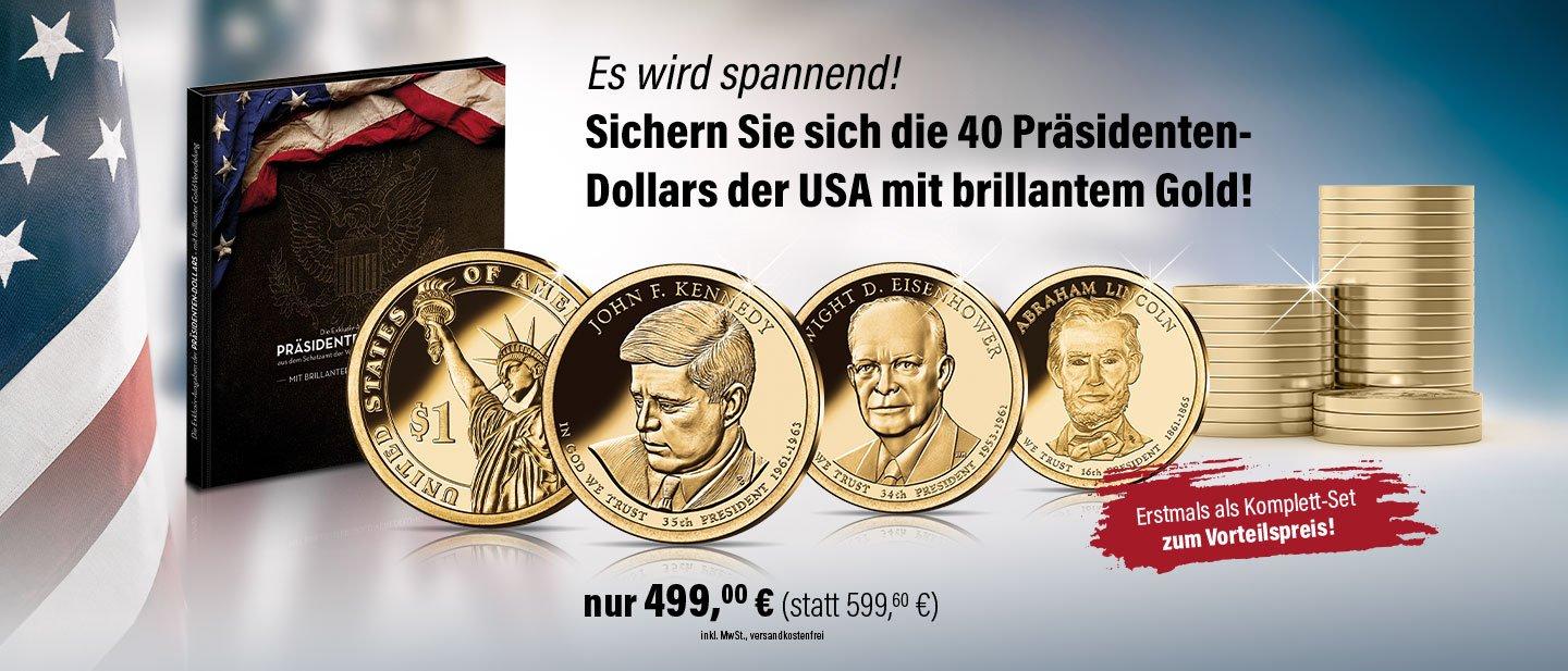 Präsidenten Dollars Komplett Set