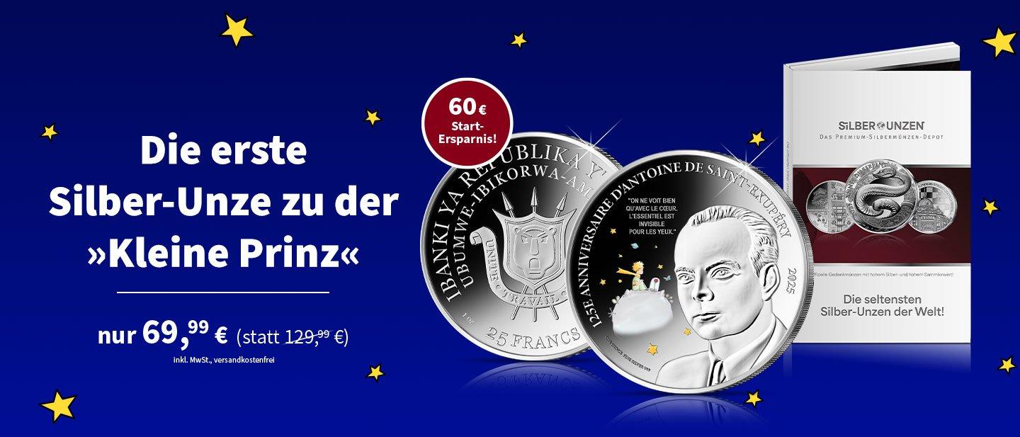 Premium-Silbermünzen-Depot 2025 Start: 125 Jahre Exupéry 