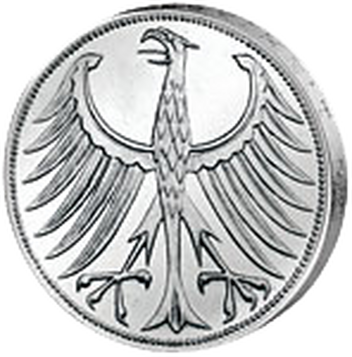 5 D-Mark R&uuml;ckseite Silberadler