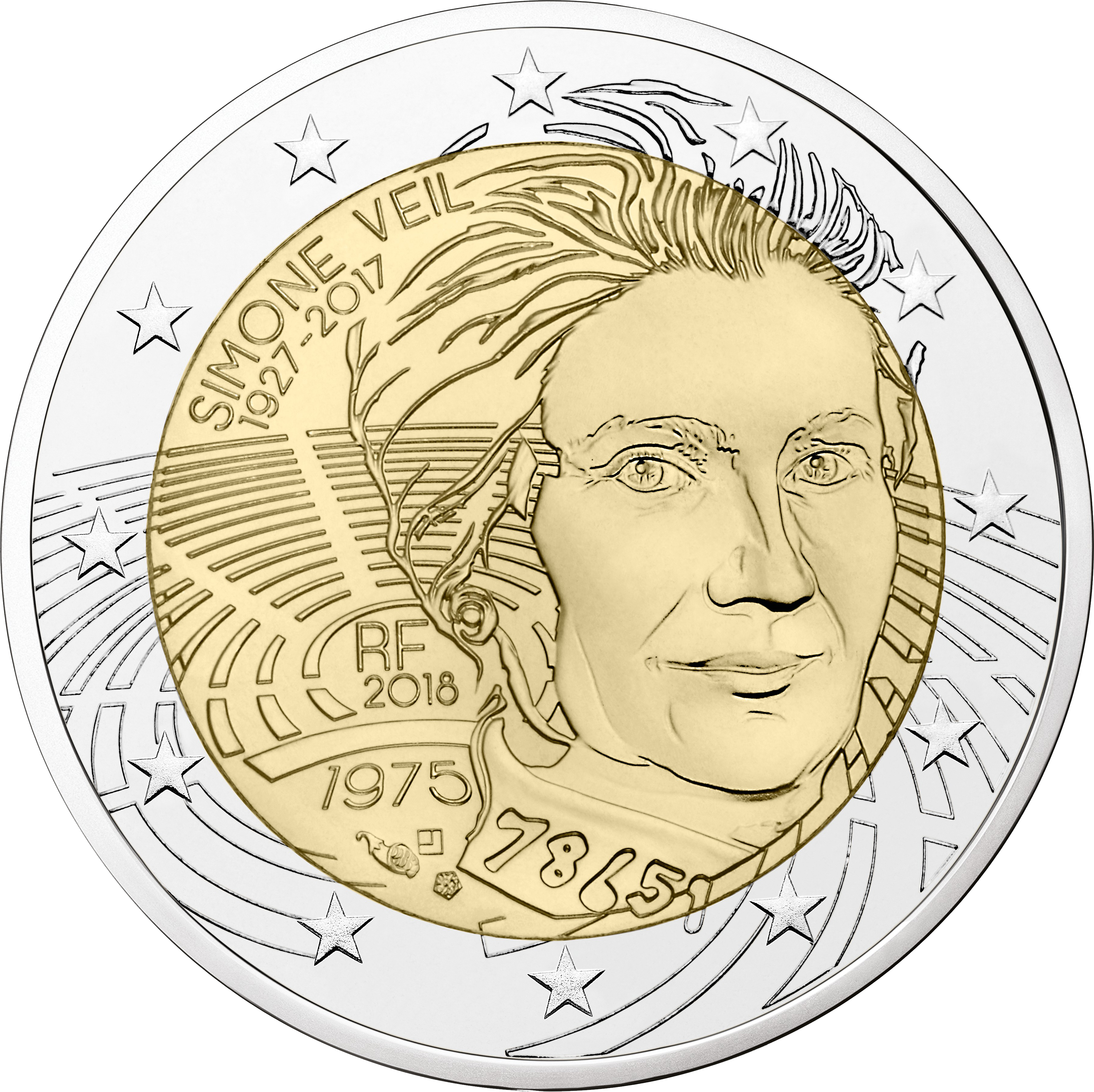 La Monnaie 2 Euros Simone Veil France 18 Be Societe Francaise Des Monnaies