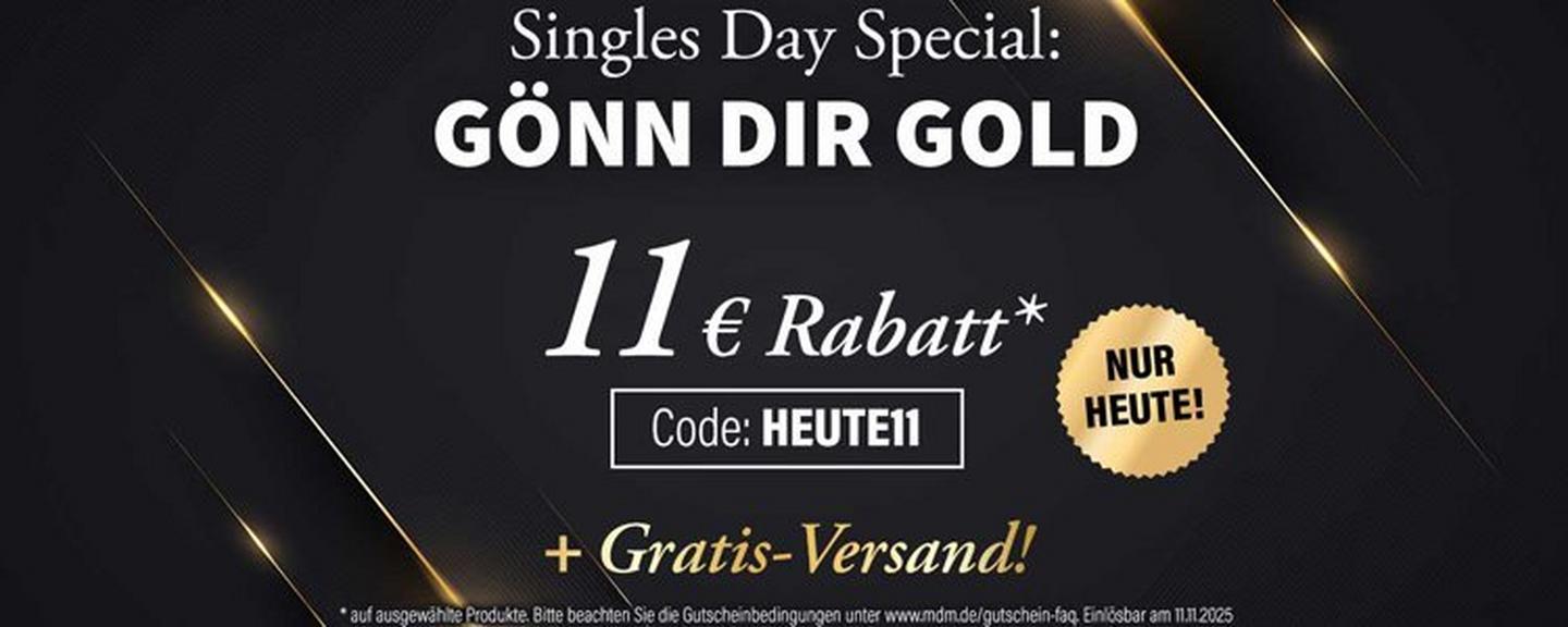 Münzen-Angebote zum Single's Day bei MDM