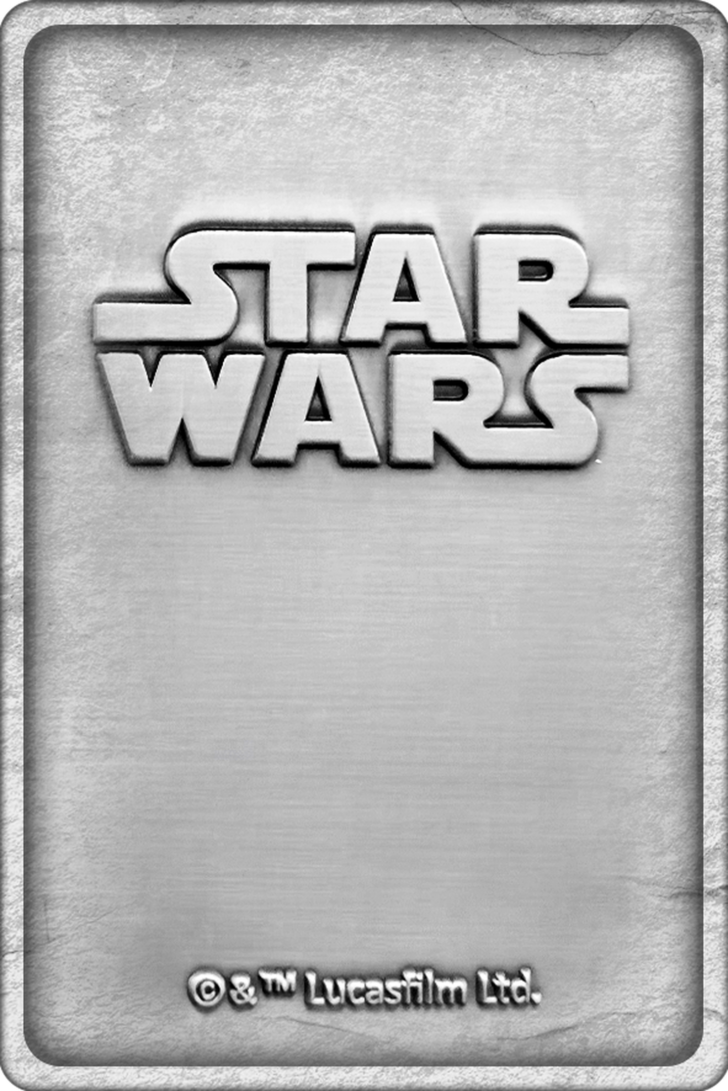 Die Rückseite des STAR WARS™-Gedenkbarren „The Mandalorian™“!