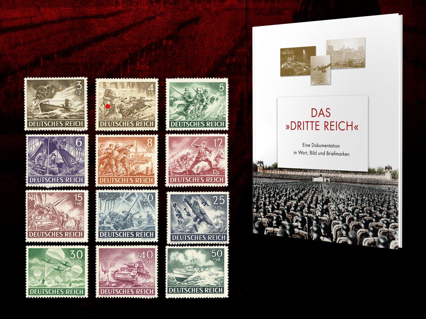 Drittes Reich Briefmarken Kachel