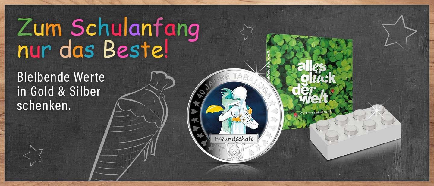 Gold & Silber zur Einschulung & Schulabschluss
