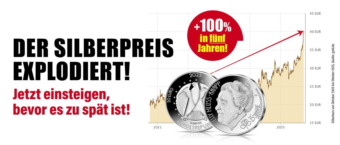 Silberpreis auf Rekordjagd - jetzt einsteigen, bevor es zu spät ist