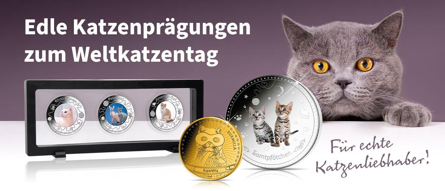 Die schönsten Katzenprägungen für Sammler und Katzenfreunde!