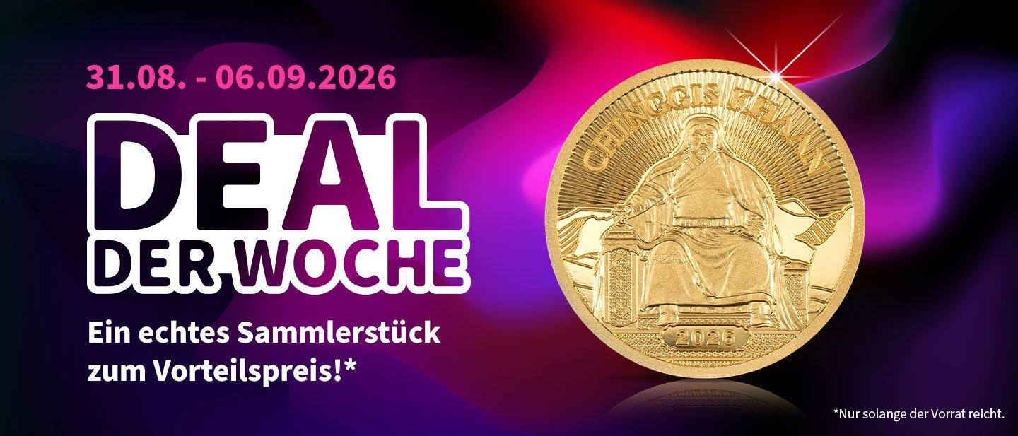 Offizielle Goldmünze zu Ehren Dschingis Khan – Gründer der Mongolei!