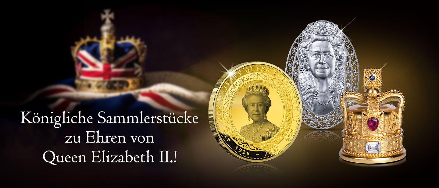 Offizielle Münzen & Gedenkprägungen zum 100. Geburtstag der Queen