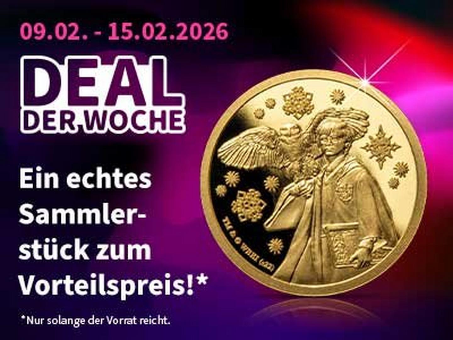 Goldmünze HARRY POTTER™-Winter-Gedenkmünze 2022