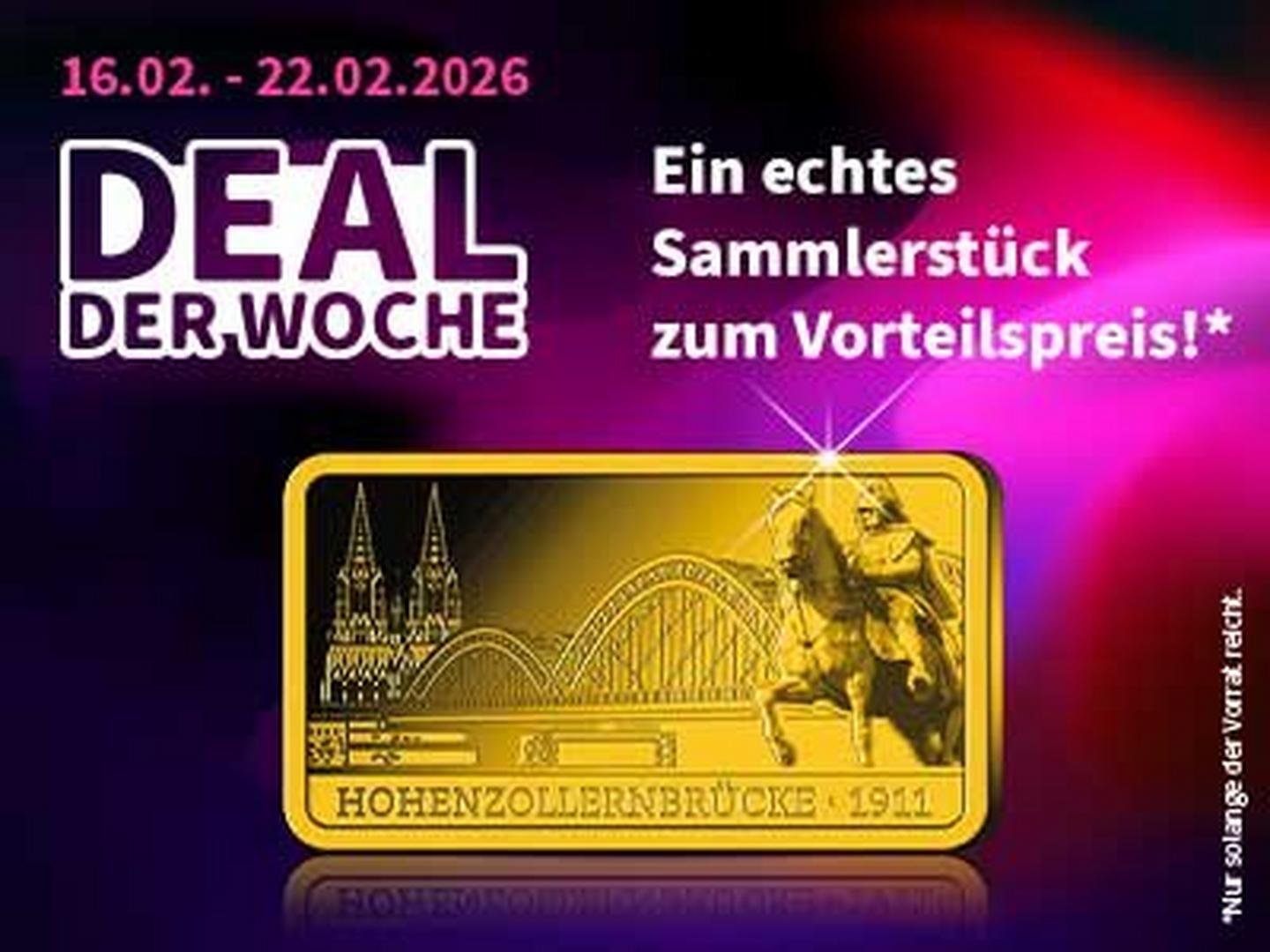 Goldbarren Hohenzollernbrücke