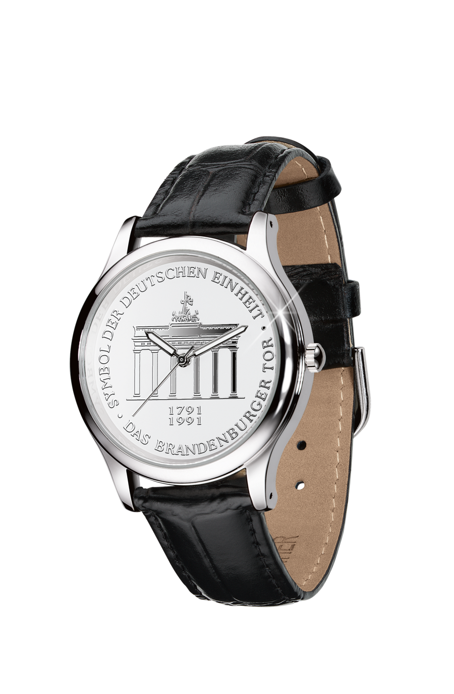 Die hochwertige Armbanduhr im Münz-Design "Brandenbruger Tor"