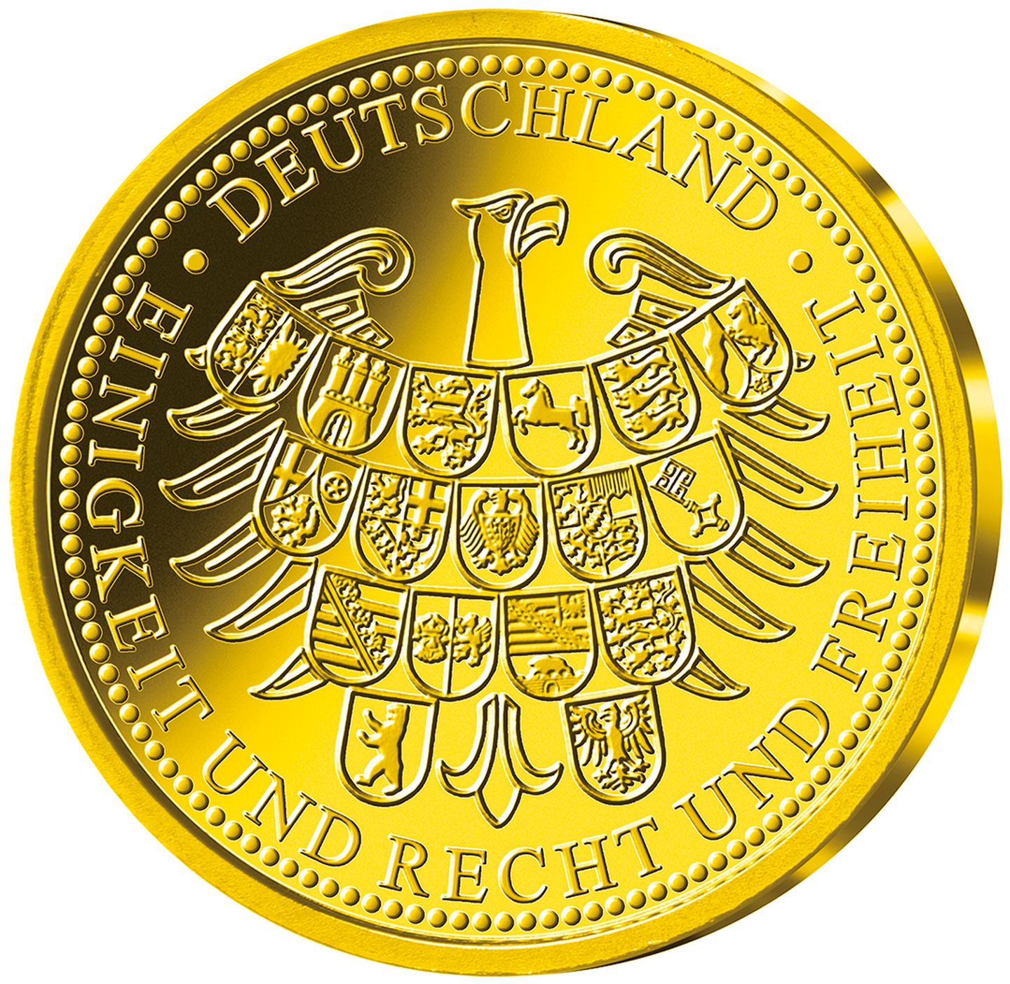 Die Rückseite der Gold-Gedenkprägung „Der Luchs 2025“