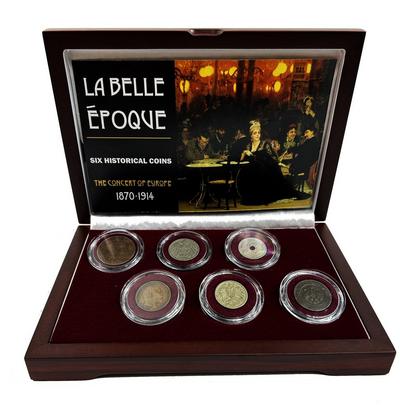 Belle Epoque: Sechs-Münzen-Box aus dem „Konzert der Mächte“