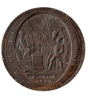 Monnaie ancienne «Monneron de 5 sols au serment»