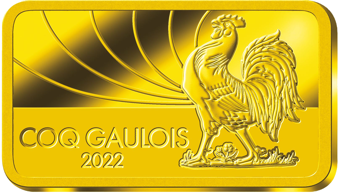 Monnaie-lingot en or le plus pur « Coq » 2022